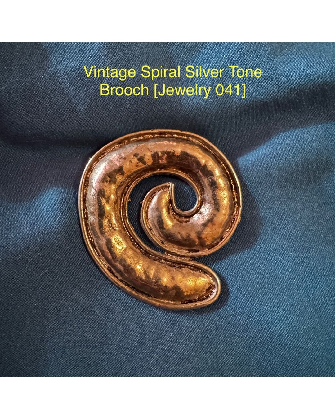 Vintage Spiral Silver Tone Brooch [Jewelry 041]