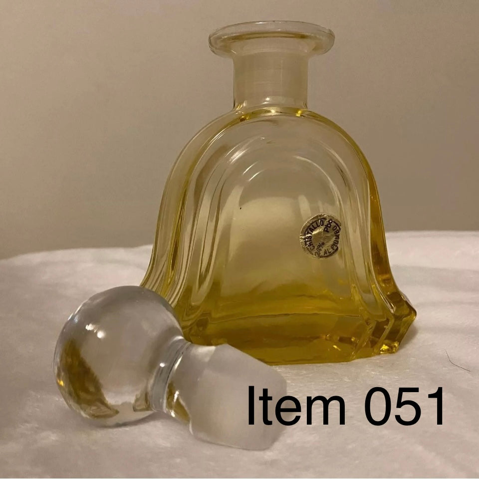 Crystalline Al Piombo Amber Lead Crystal Perfume Bottle [Item 051]