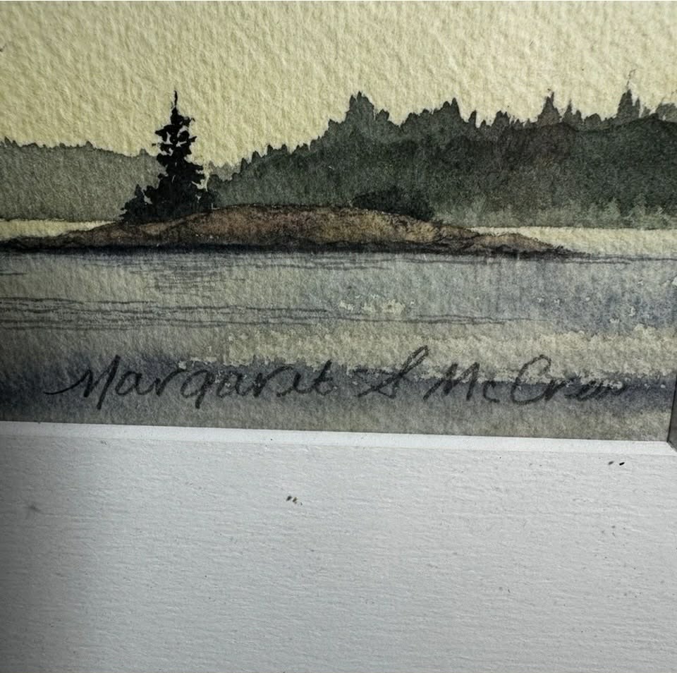 Water Color Painting SIGNED Lighthouse Margaret S McCrea [Art 061]