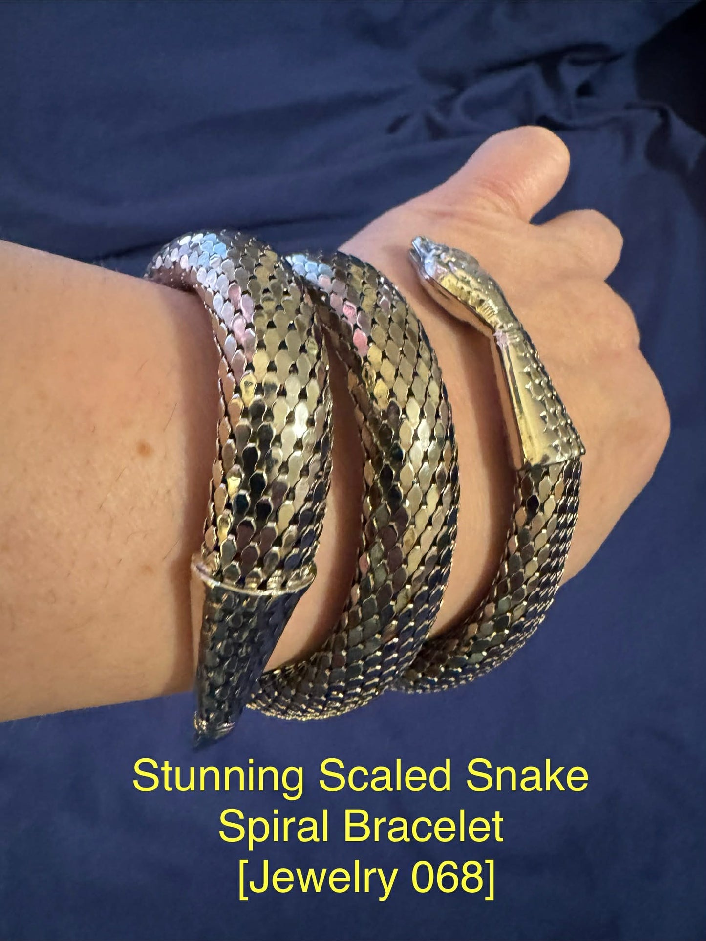 Stunning Scaled Snake Spiral Bracelet [Jewelry 068]