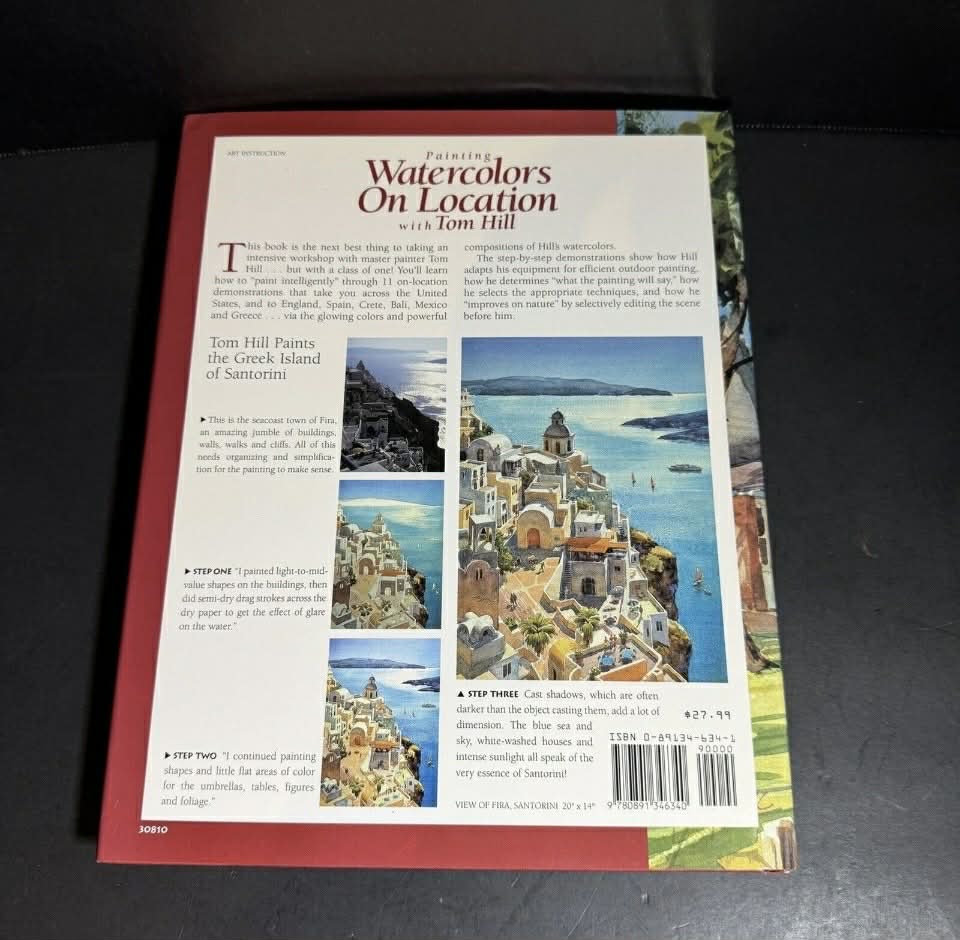 Watercolor Painting Instructional HOW TO Hardcover Book Bundle [Book 107]
