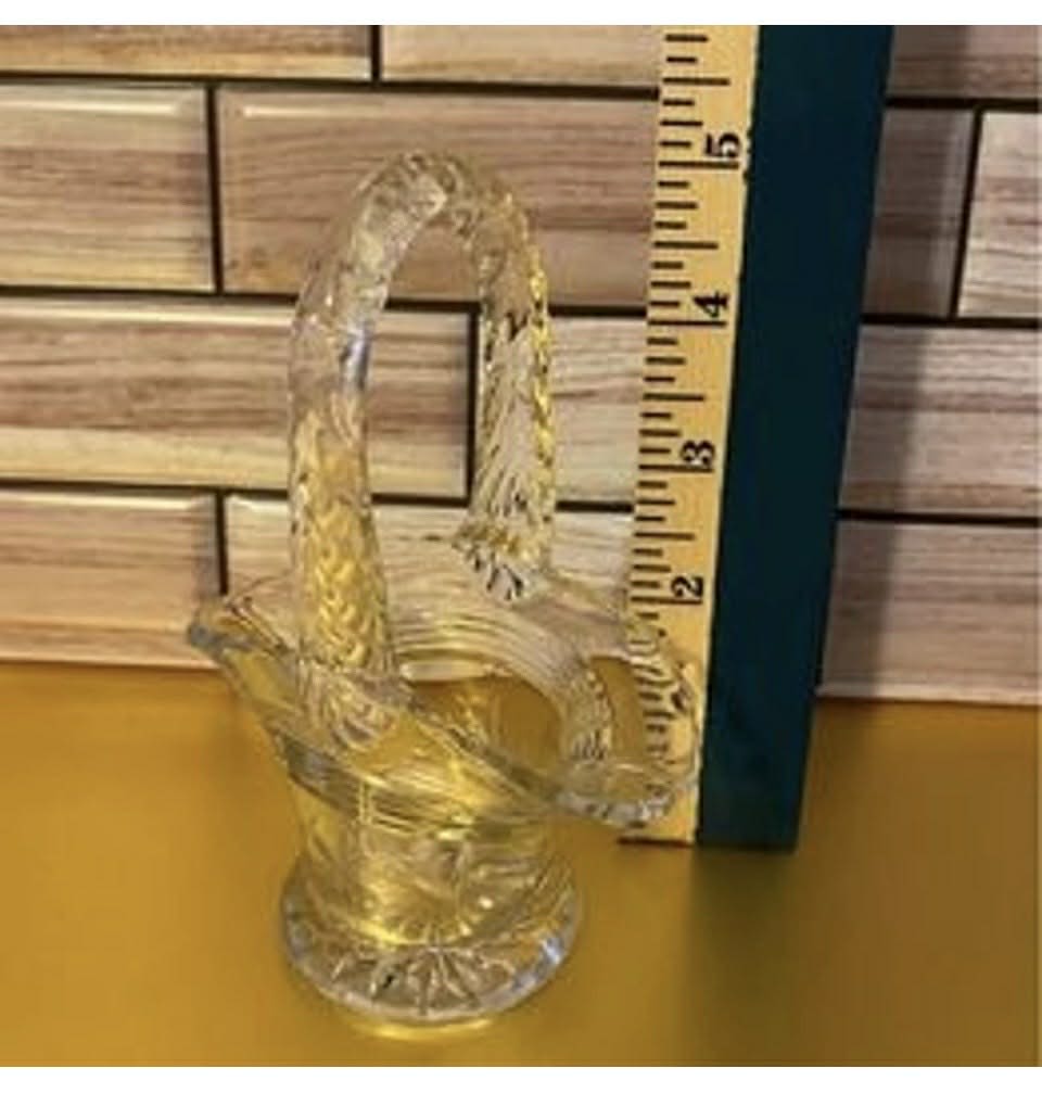 Beautiful Vintage Glass Toothpick Basket [Item 133]