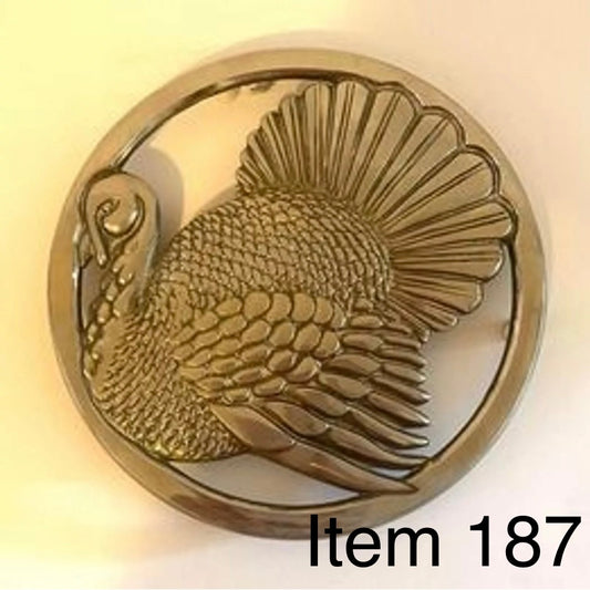 Gorham Silver Plated Turkey / Wall Hanging  Trivet, 1982- Italy 7"x7"x.75"