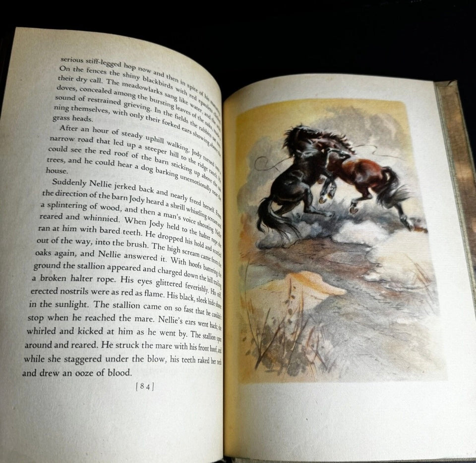 John Steinbeck The Red Pony HC 1st Ed Book Watercolors by W Dennis 1945 [191]