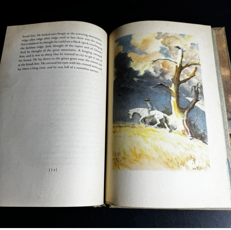 John Steinbeck The Red Pony HC 1st Ed Book Watercolors by W Dennis 1945 [191]