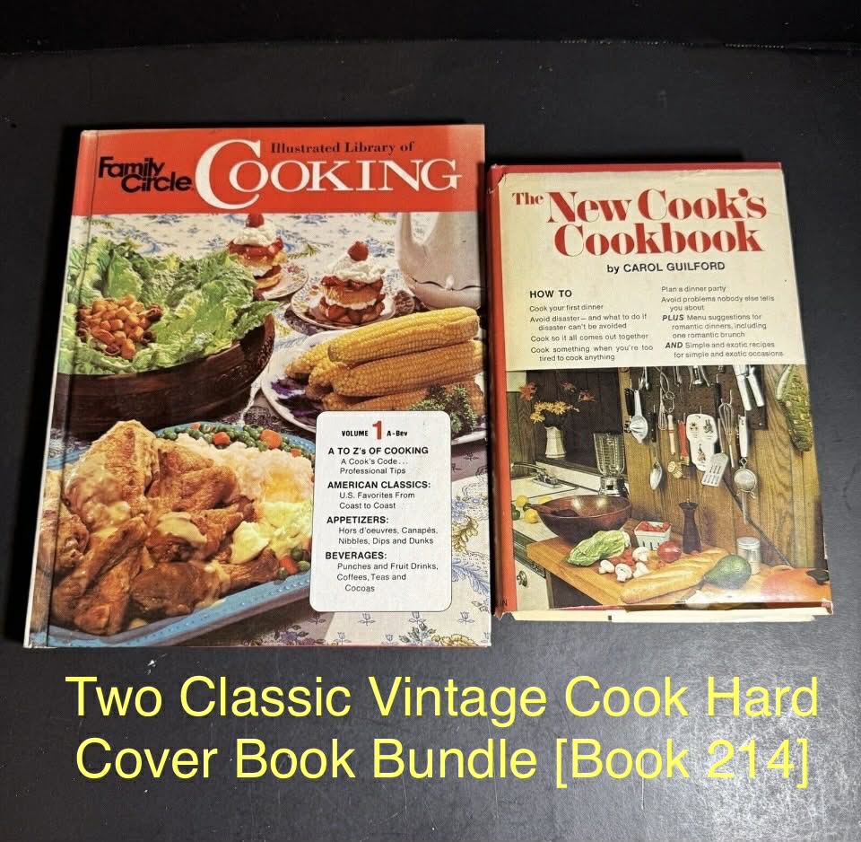 Two Classic Vintage Cook Hard Cover Book Bundle [Book 214]