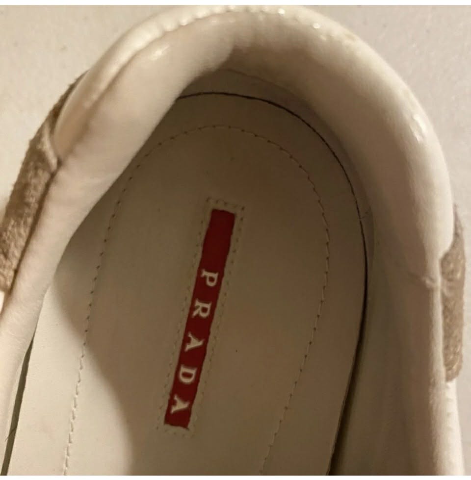 Beige Suede Top Women's Prada Sneakers [Shoe 223]