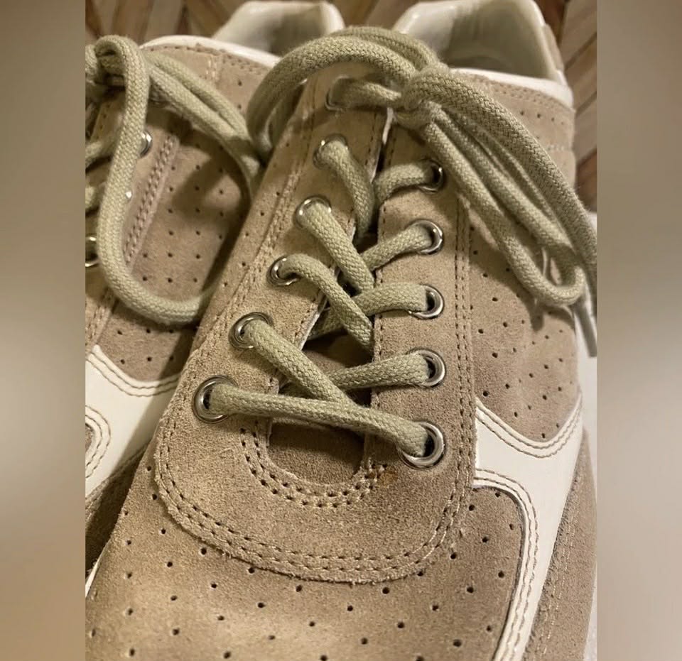 Beige Suede Top Women's Prada Sneakers [Shoe 223]