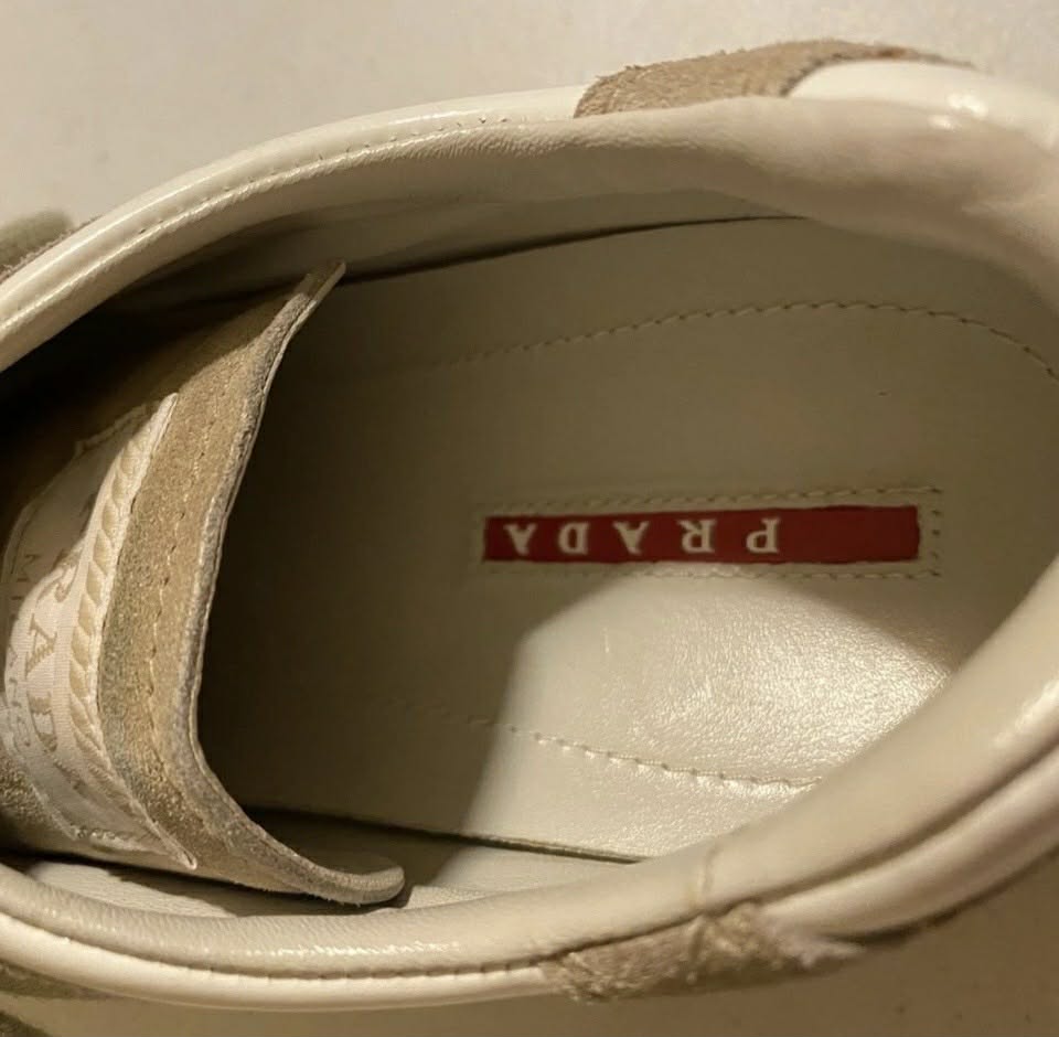 Beige Suede Top Women's Prada Sneakers [Shoe 223]