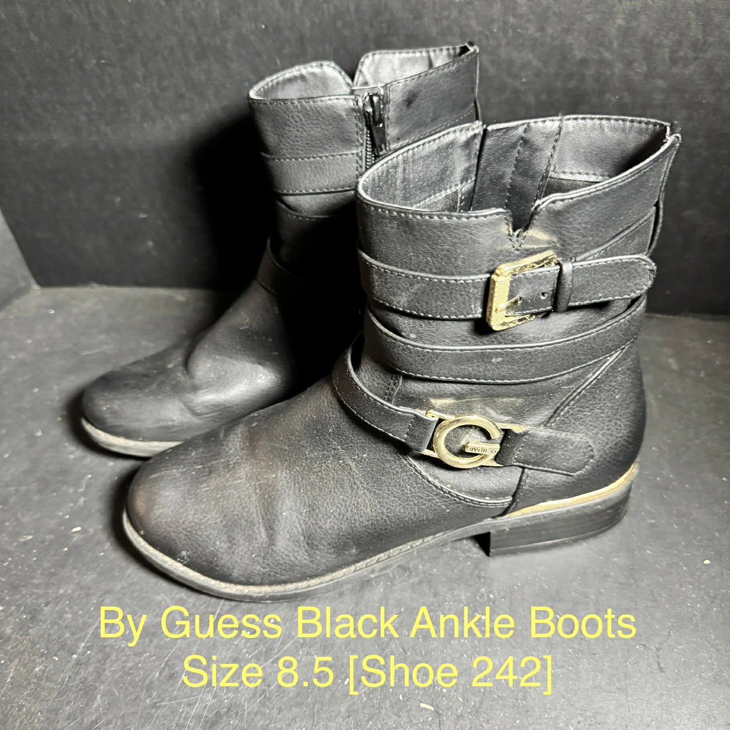 By Guess Black Ankle Boots Size 8.5 [Shoe 242]