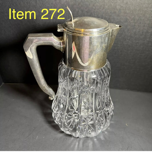 The "Coolest" Vintage Leaded Glass Beverage Container w/ chill core [Item 272]