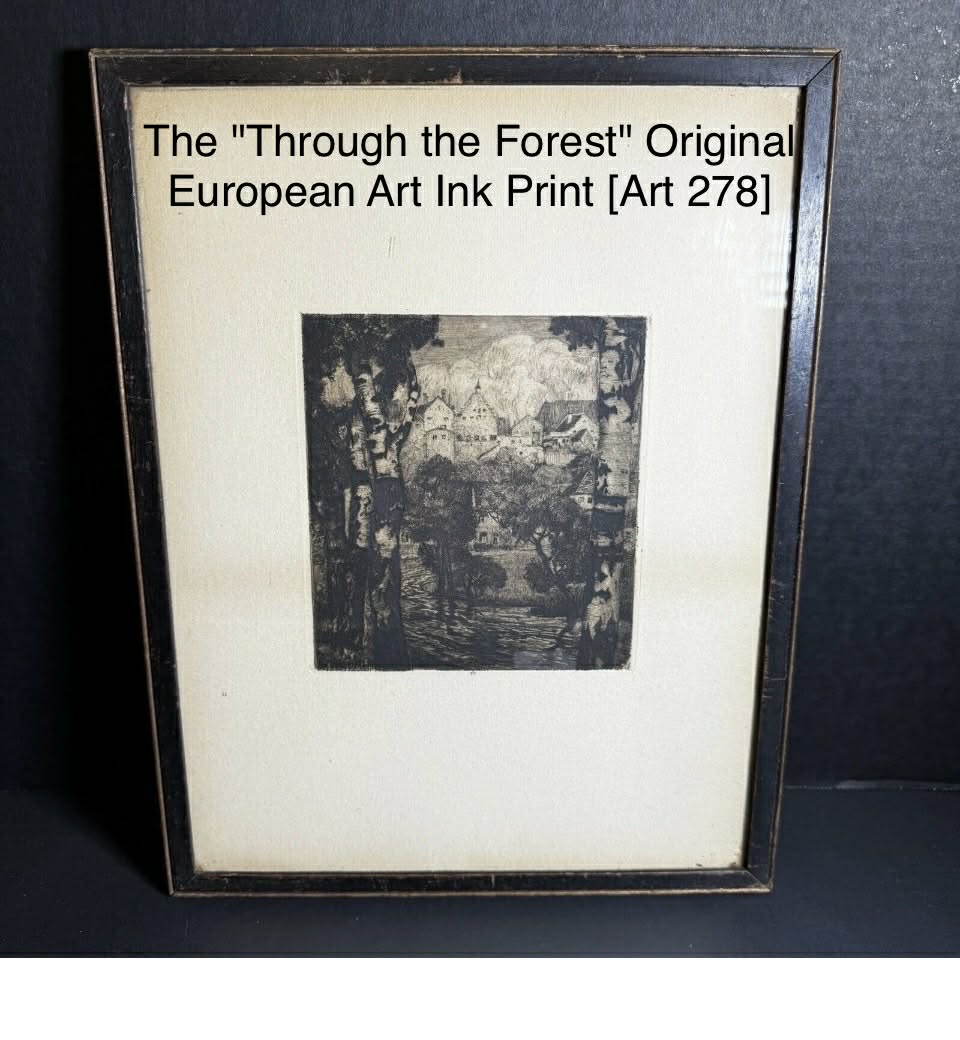 The "Through the Forest" Original European Art Ink Print [Art 278]