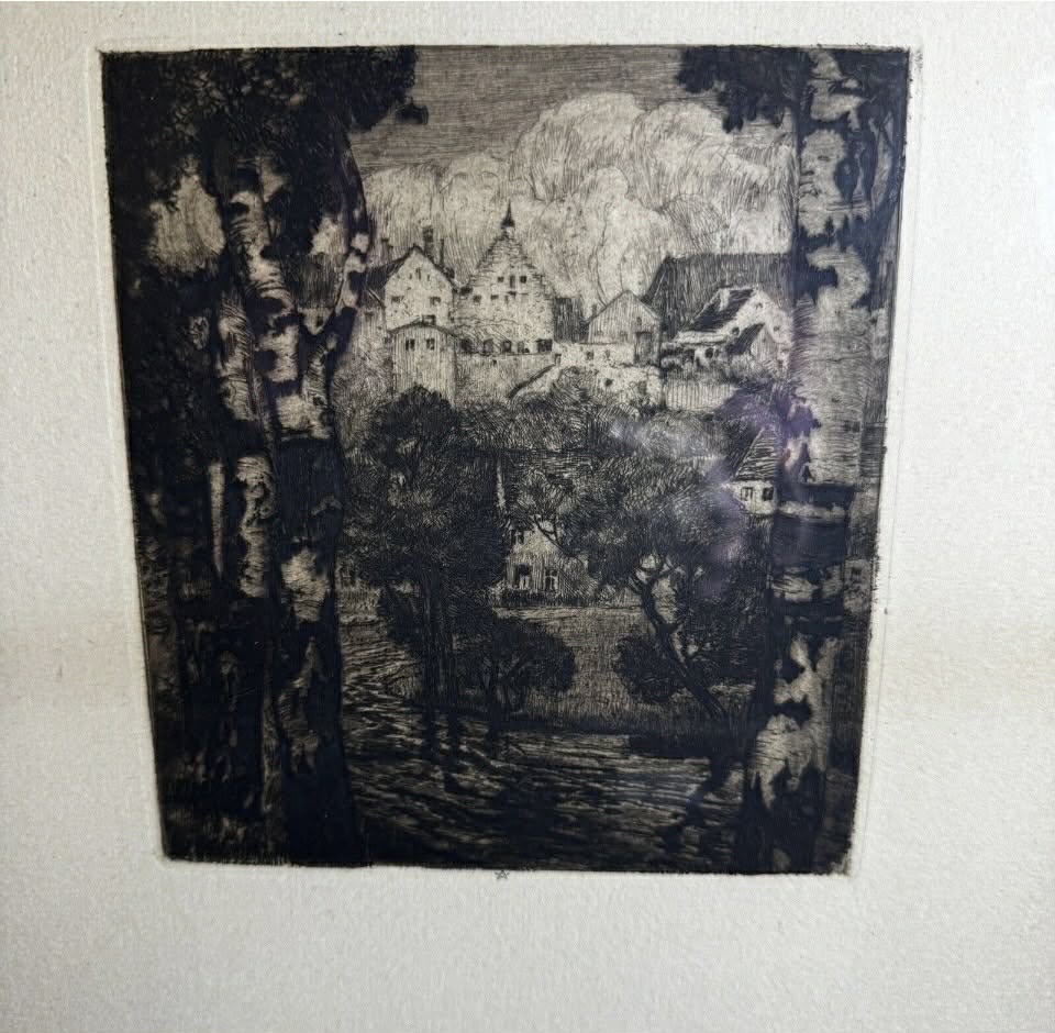 The "Through the Forest" Original European Art Ink Print [Art 278]