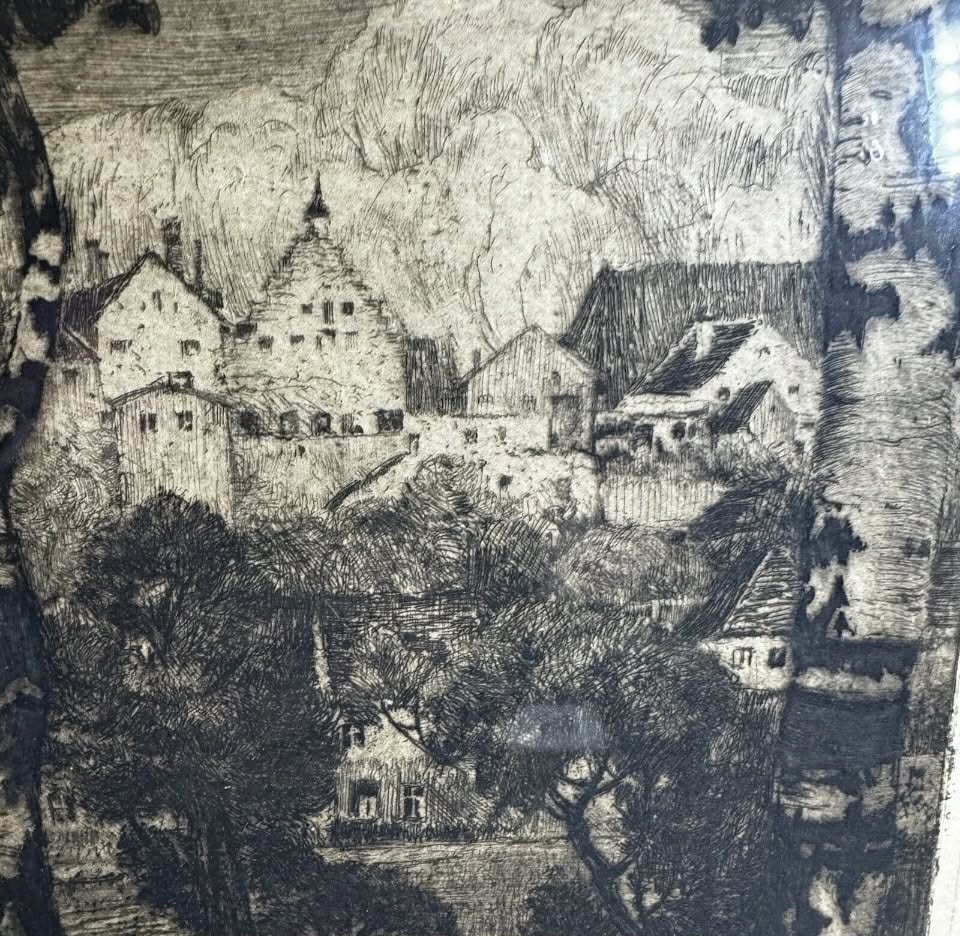 The "Through the Forest" Original European Art Ink Print [Art 278]