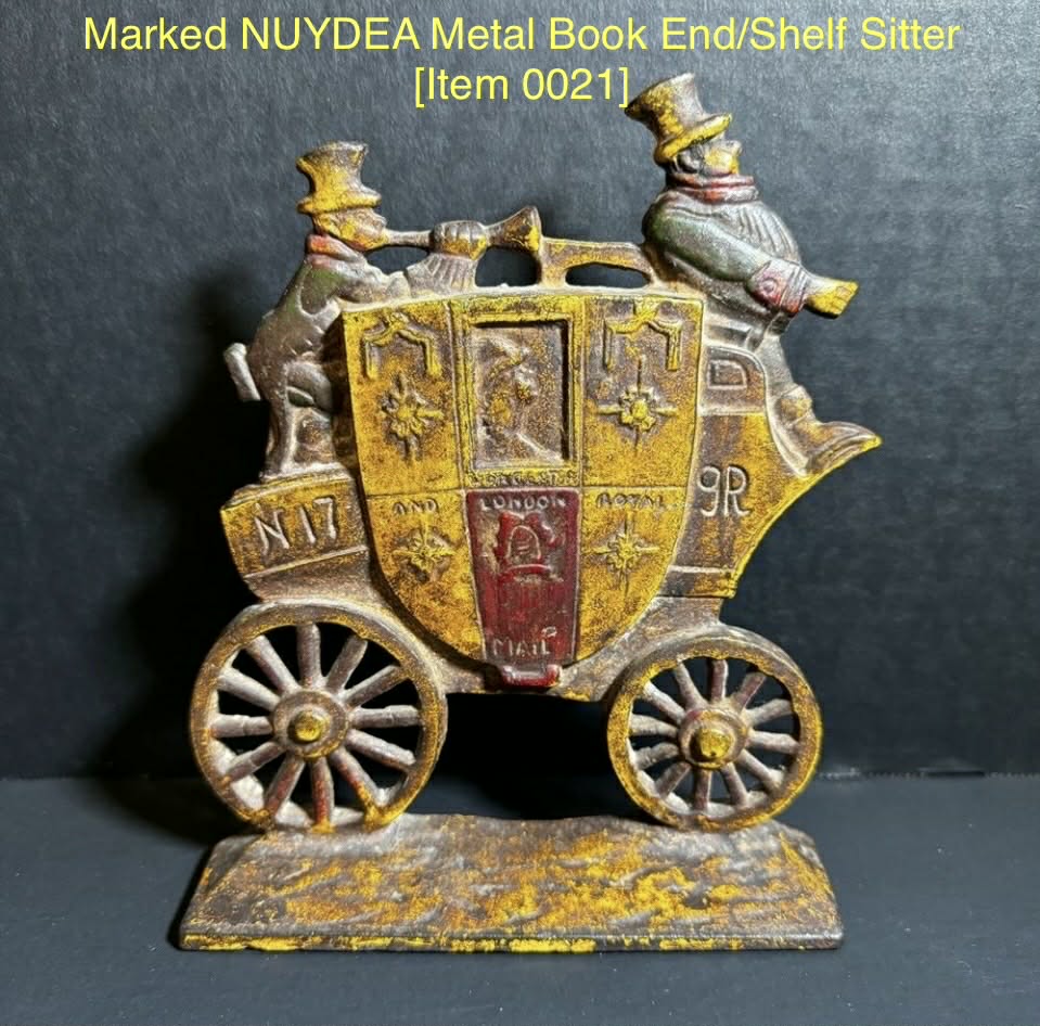 Marked NUYDEA Metal Book End/Shelf Sitter [Item 0021]