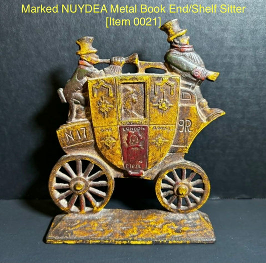 Marked NUYDEA Metal Book End/Shelf Sitter [Item 0021]