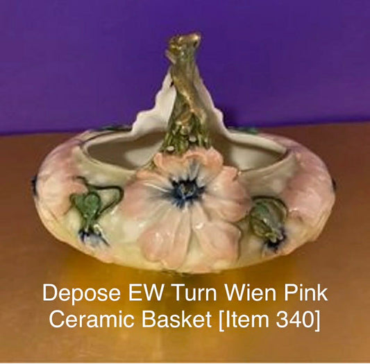 Depose EW Turn Wien Pink Ceramic Basket [Item 340]