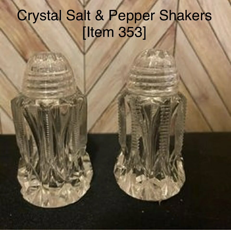 Crystal Salt & Pepper Shakers [Item 353]
