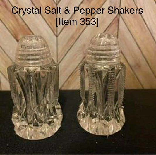 Crystal Salt & Pepper Shakers [Item 353]