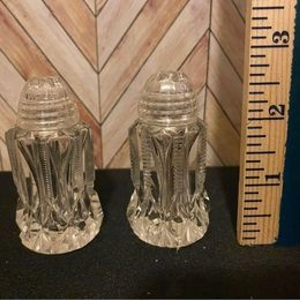 Crystal Salt & Pepper Shakers [Item 353]