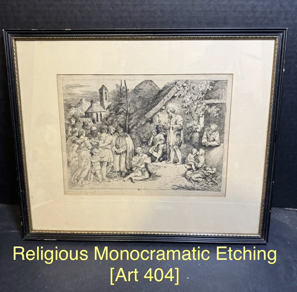 Religious Monocramatic Etching [Art 404]