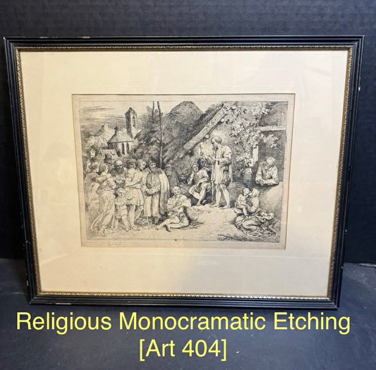 Religious Monocramatic Etching [Art 404]