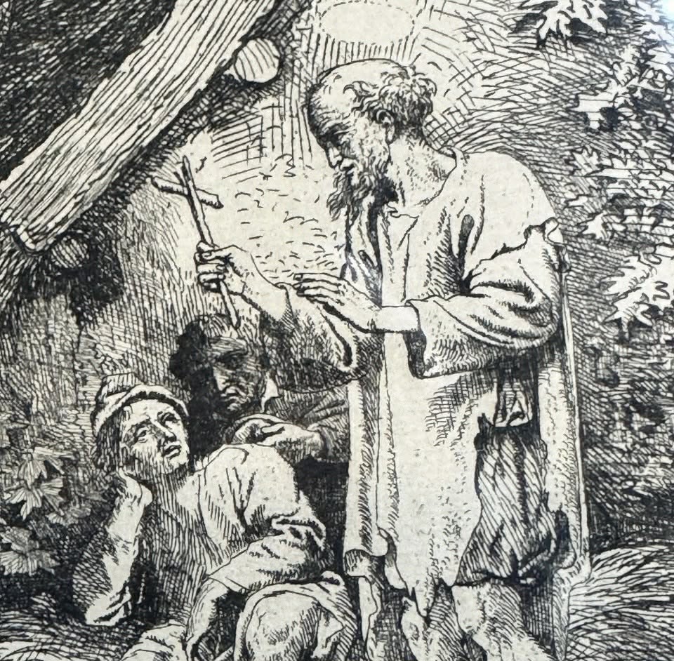 Religious Monocramatic Etching [Art 404]
