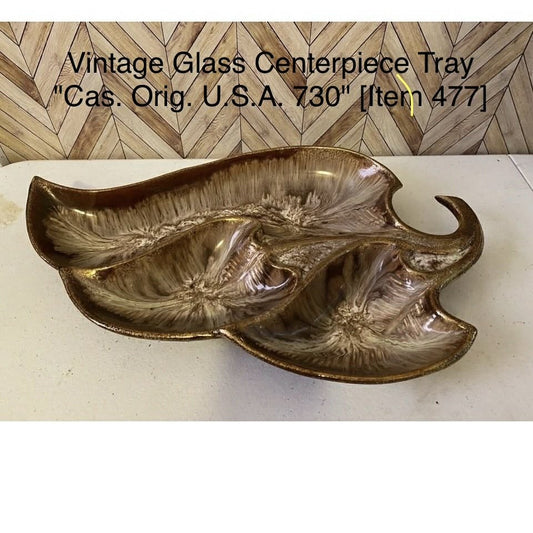 Vintage Glass Centerpiece Tray "Cas. Orig. U.S.A. 730" [Item 477]
