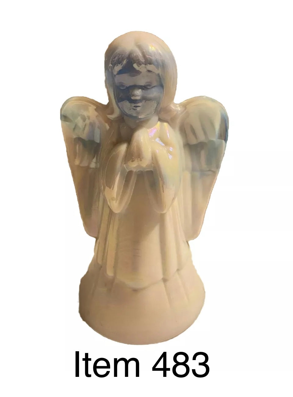 Vintage Blue FENTON Glass Angel  (483)