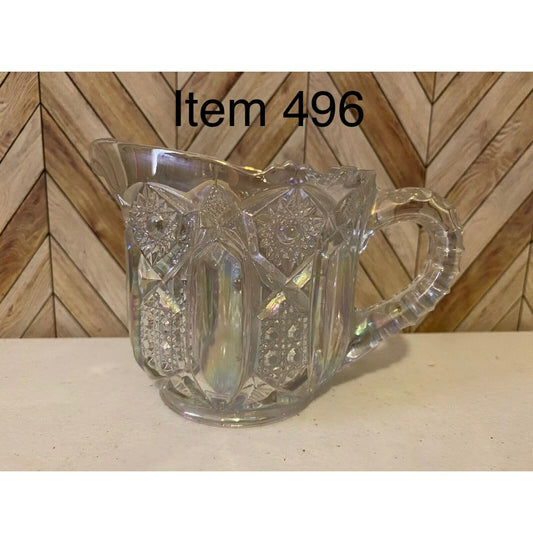 Vintage Iridescent Carnival Glass Coffee Creamer [Item 496]