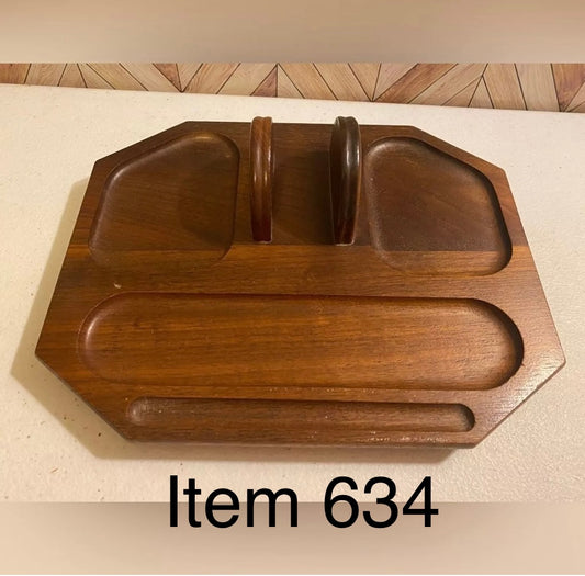 Vintage Decatur Industries Wooden Trinket Tray [Item 634]