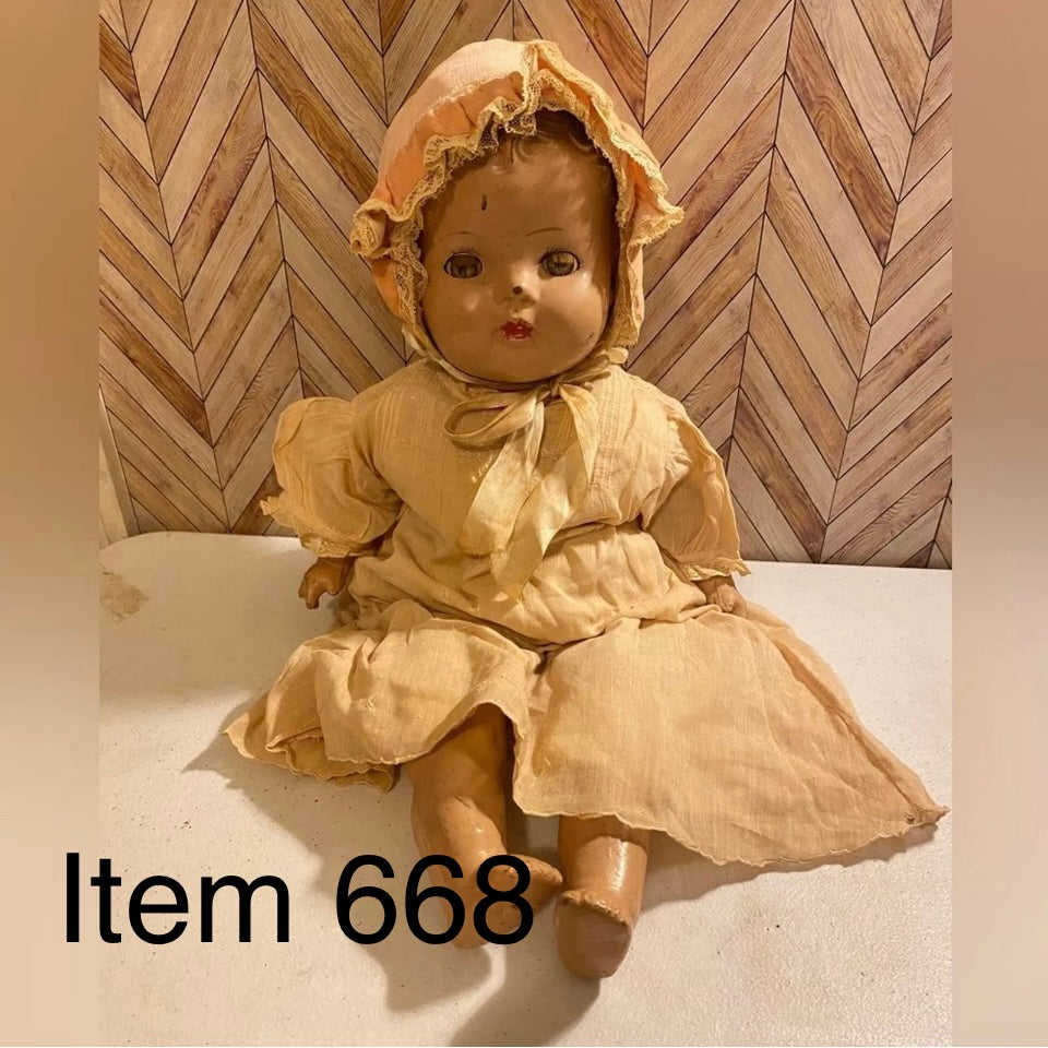 Antique Doll with Blink Eyes [Item 668]