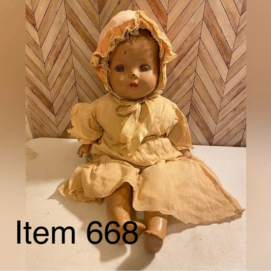 Antique Doll with Blink Eyes [Item 668]