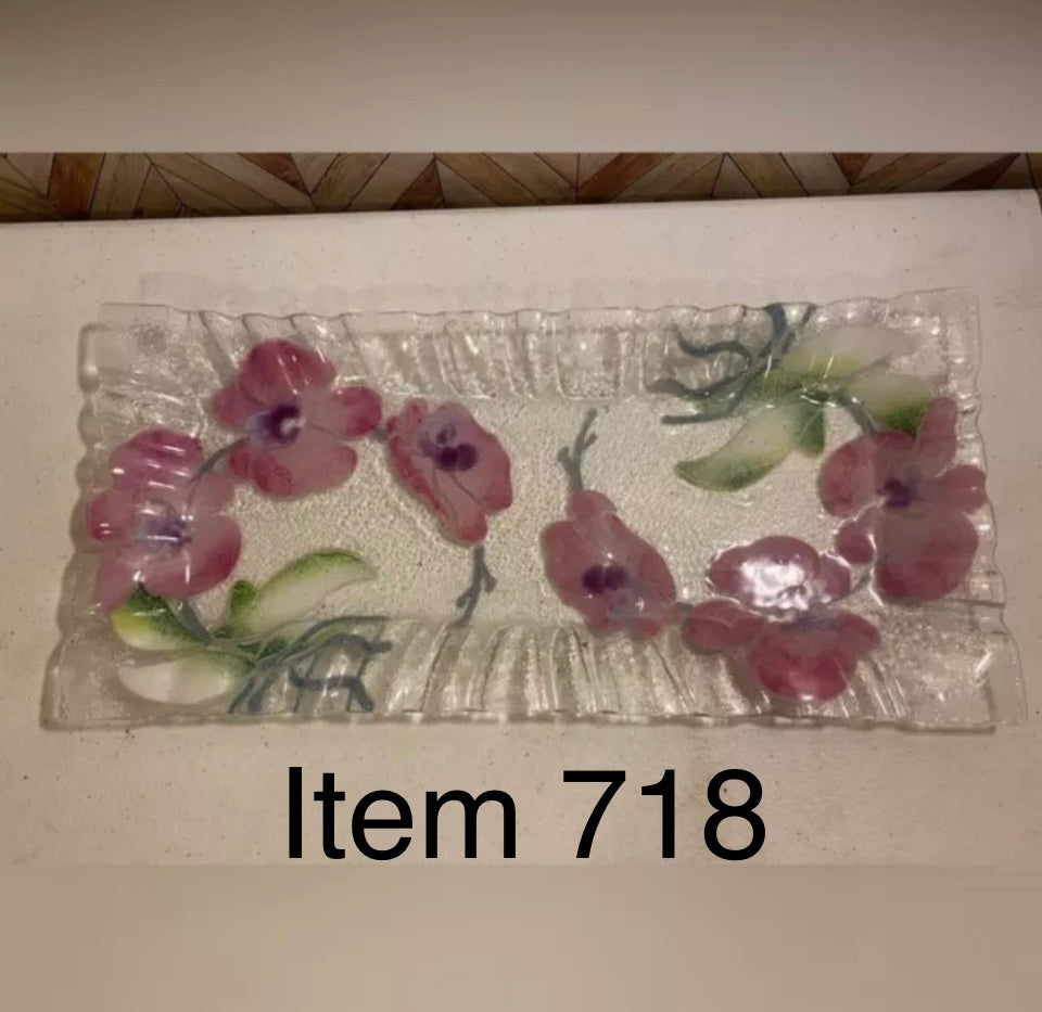 Vintage Long Pressed Glass (Sydenstriker?) Serving Dish [Item 718]