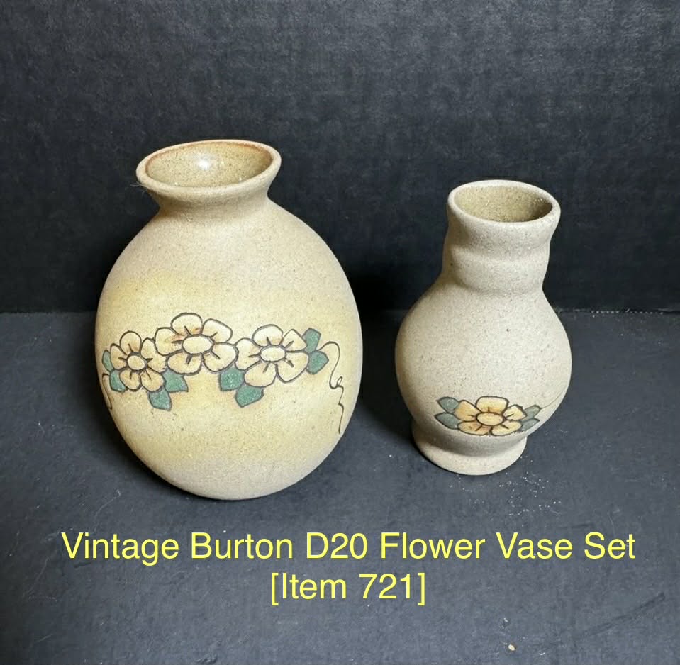 Vintage Burton D20 Flower Vase Set [Item 721]