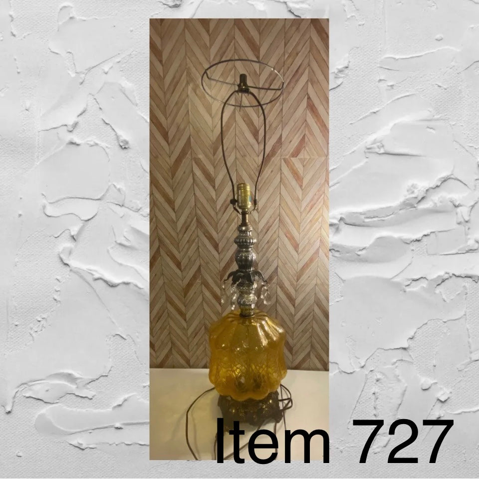 Falkenstein 6180 Vintage MCM Amber Lamp [Item 727]