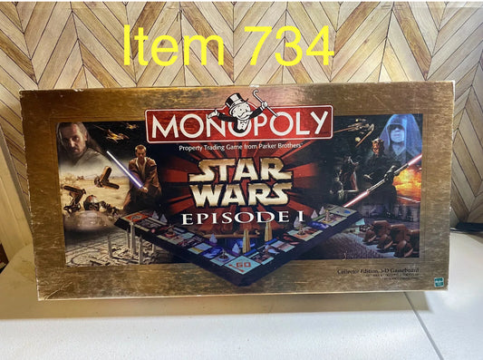 Star Wars Episode 1 Monopoly Collector Edition  3 D Edition game [Item 734]