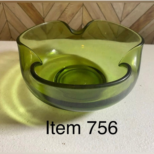 Vintage Green Glass Dish [Item 756]