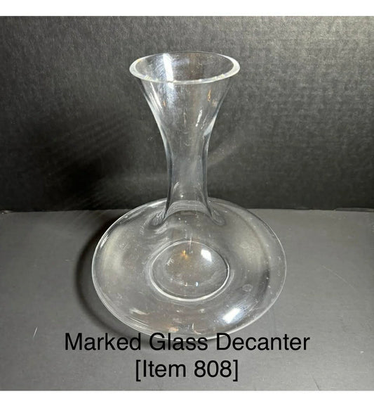 Marked Glass Decanter [Item 808]