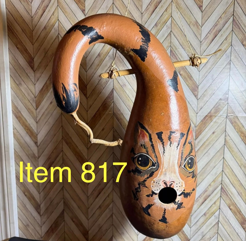 Signed Cat Gourd Bird House [Item 817]