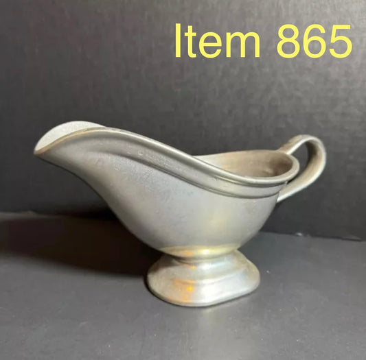 Substantial Vintage Wilton Pewter Gravy Boat [Item 865]
