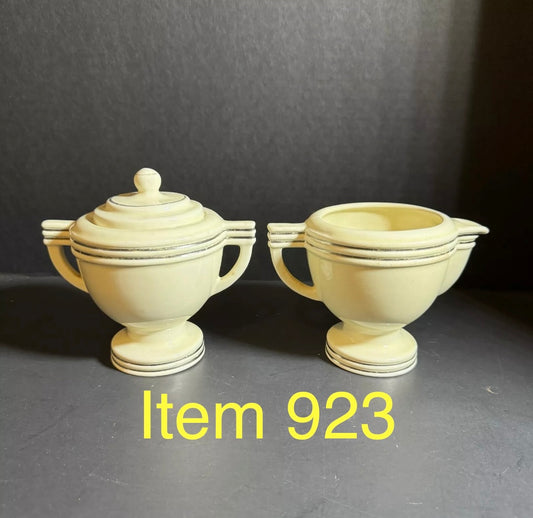 Vintage Sugar Bowl And Creamer [Item 923]