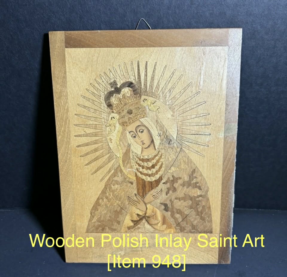 Wooden Polish Inlay Saint Art [Item 948]