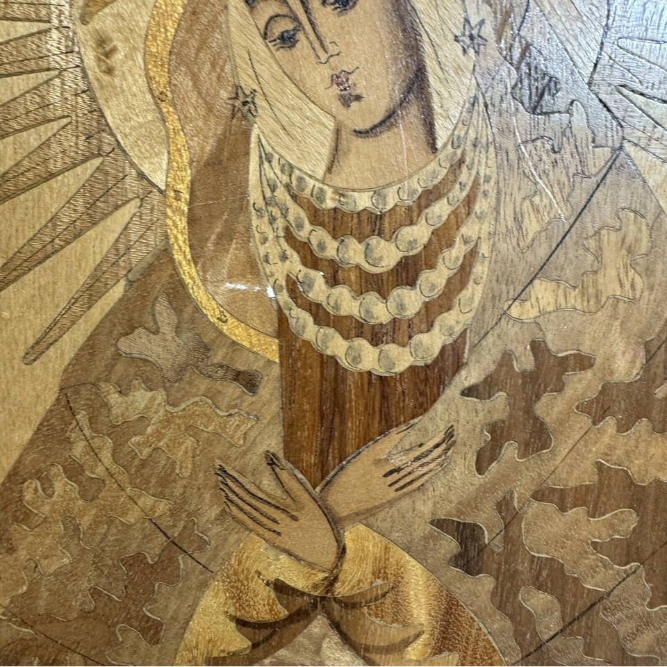 Wooden Polish Inlay Saint Art [Item 948]