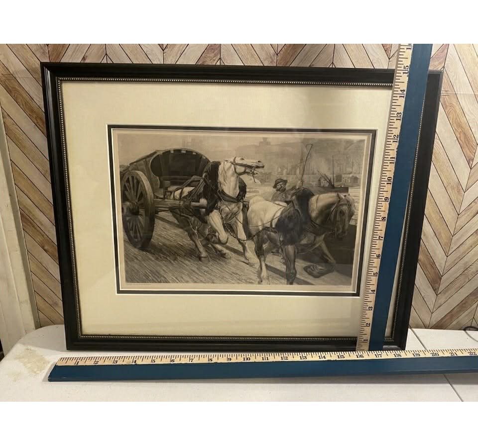 Black and White "Work Horses Rebel" by Oscar Mattiesen Paris [Art 006]