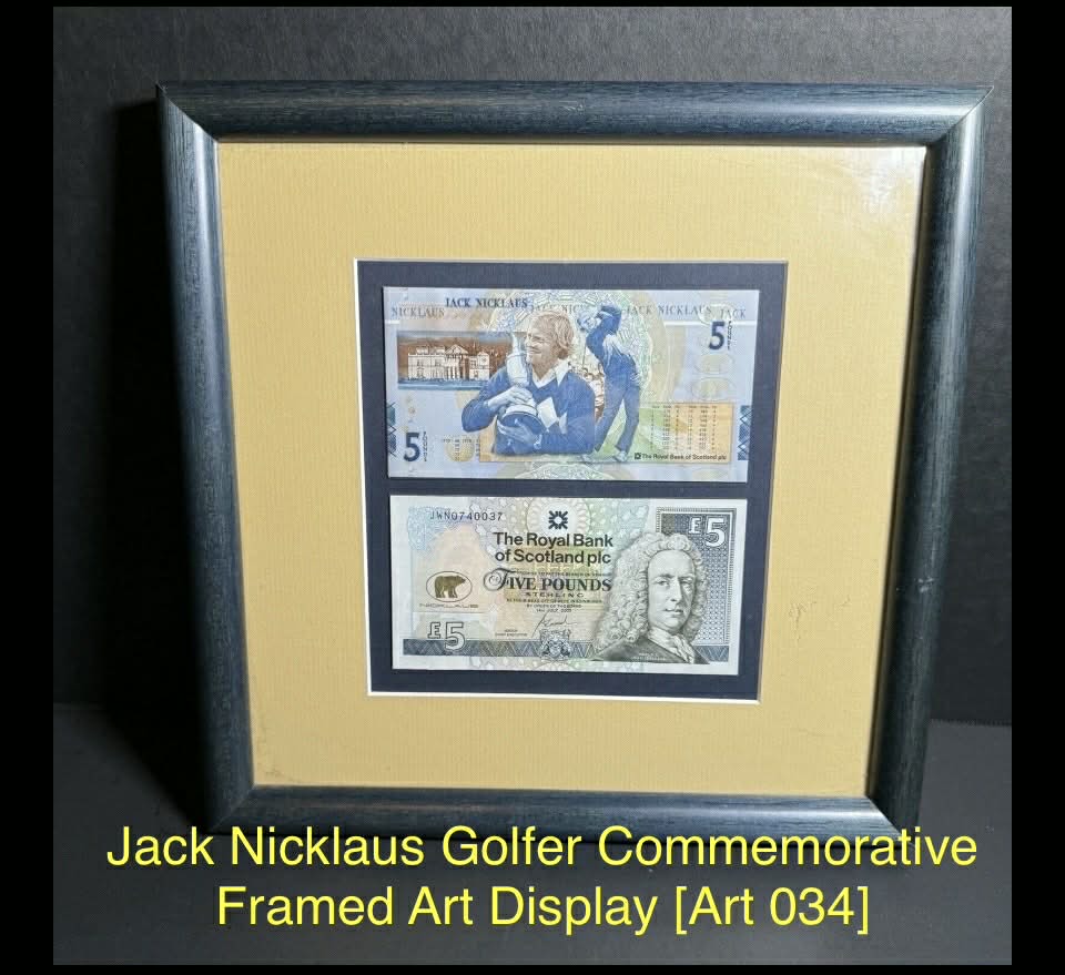 Jack Nicklaus Golfer Commemorative Framed Art Display [Art 034]