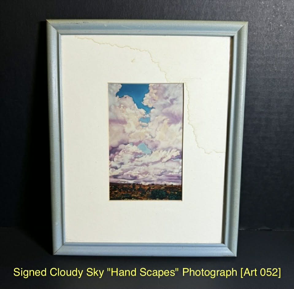 Signed Cloudy Sky "Hand Scapes" Photograph [Art 052]