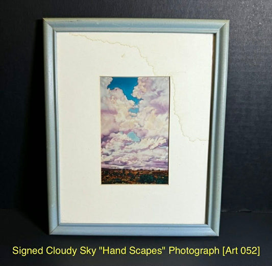 Signed Cloudy Sky "Hand Scapes" Photograph [Art 052]