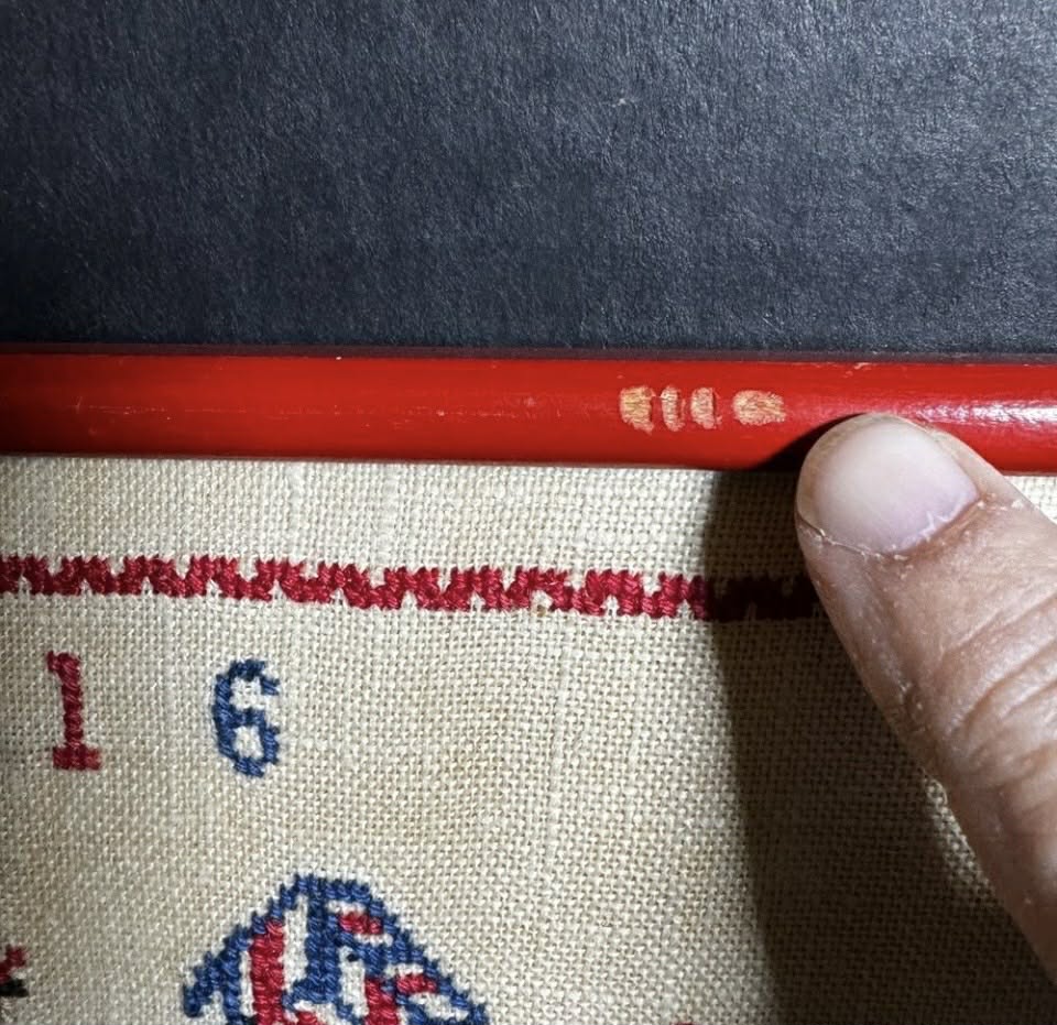 1916 Soldier Cross Stitch Framed Art [Art 053]