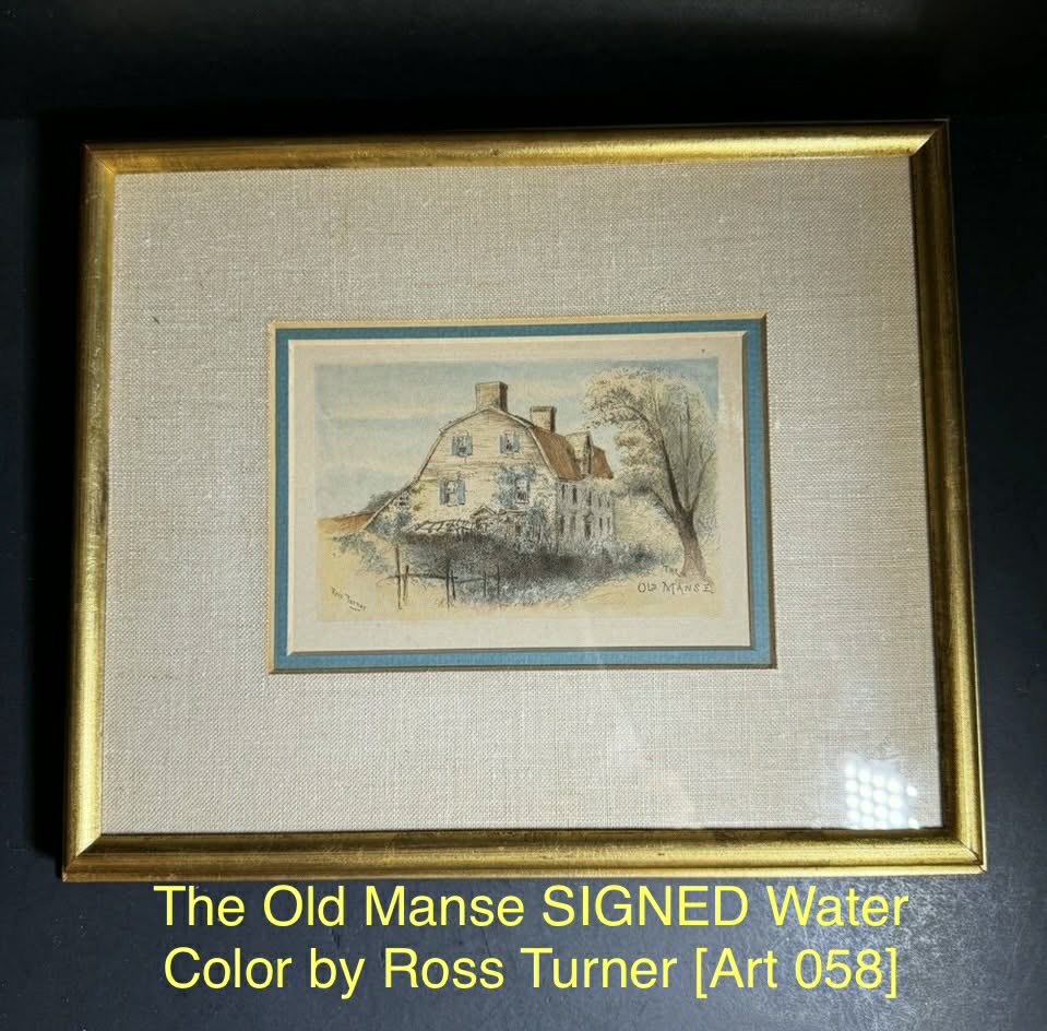 The Old Manse SIGNED Water Color by Ross Turner [Art 058]